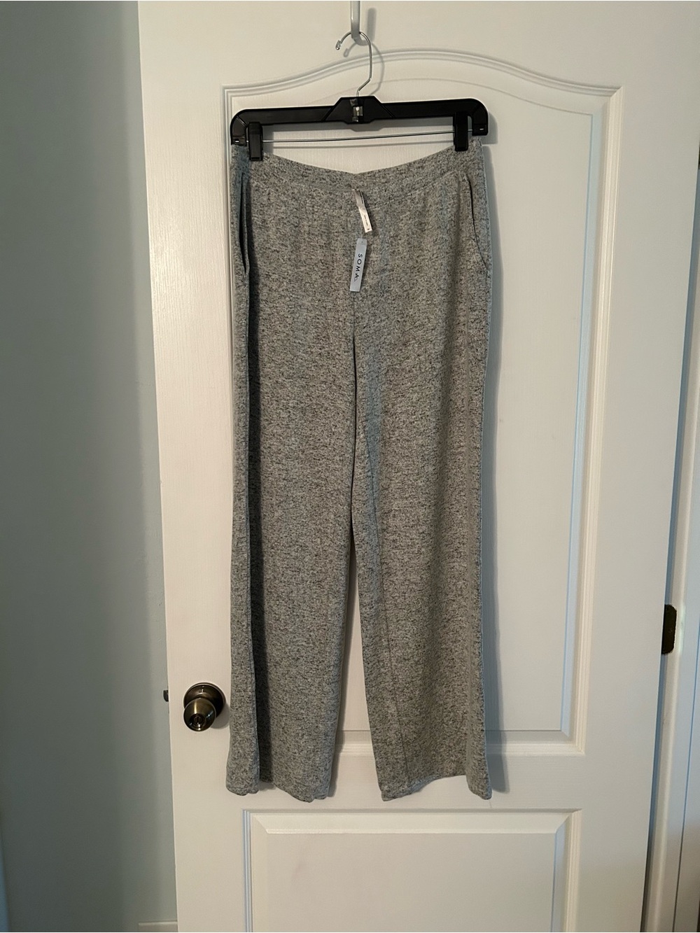 NWT soma Cozy Gray Knit Wide-Leg Pants
